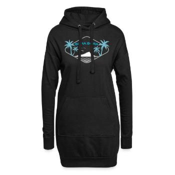 Vacances à la plage de Bora Bora Palm Island en Polynésie - Sweat-shirt à capuche long Femme - noir - Devant