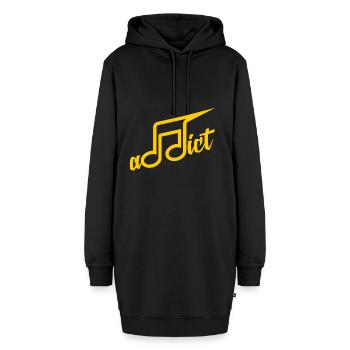 Addict Music - Hoodie-Kleid - Schwarz - Vorne