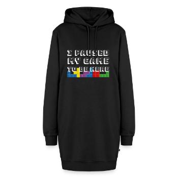 I Paused My Game To Be Here Gaming Zocken Spielen - Hoodie-Kleid - Schwarz - Vorne