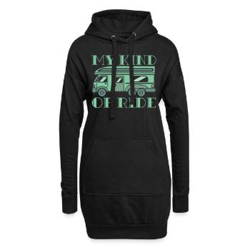 Wohnmobil Camping Car - Hoodie-Kleid - Schwarz - Vorne
