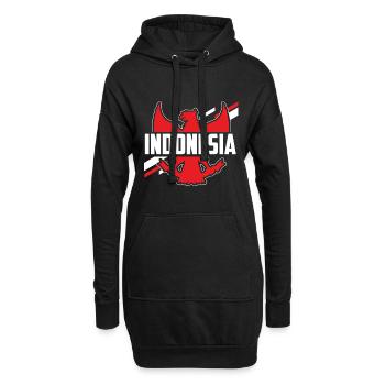 Indonesien - Hoodie-Kleid - Schwarz - Vorne