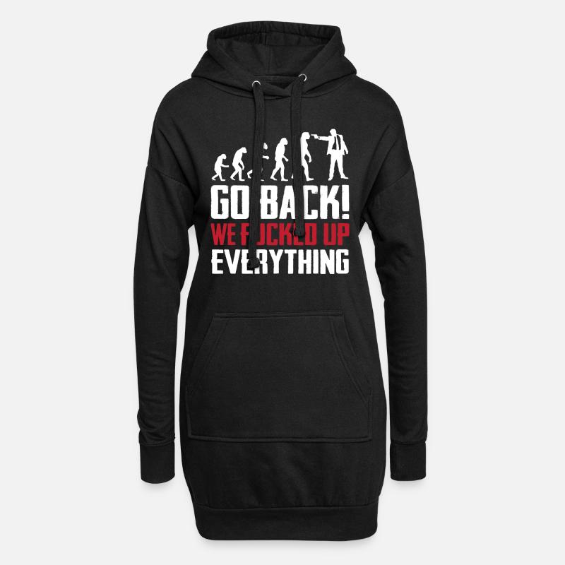 evolution - Hoodie Dress - black