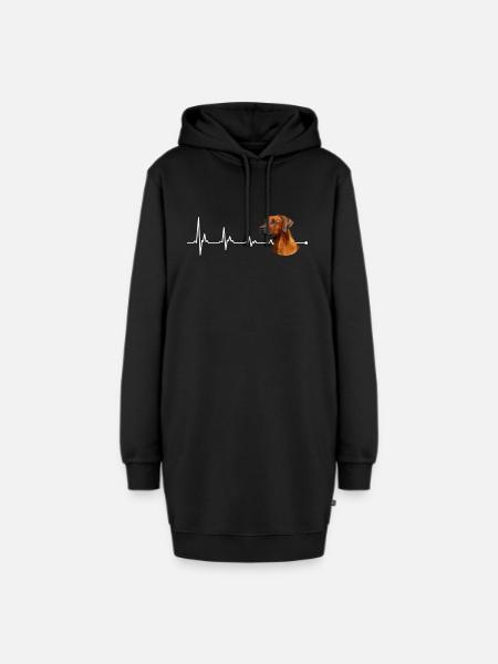 Rhodesian Ridgeback - Hoodie-Kleid - Schwarz