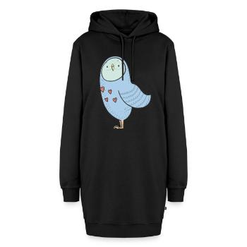Eule Uhu Nachteule Vogel Tier Kinder Geschenkidee - Hoodie-Kleid - Schwarz - Vorne - AI Model Female 172 light (172cm)