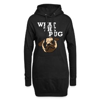 Qu'est-ce que le carlin - Sweat-shirt à capuche long Femme - noir - Devant