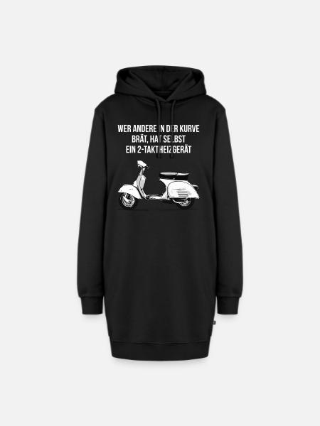Motorroller - Hoodie-Kleid - Schwarz