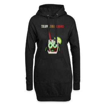 Couple drôle de Team Cuba Libre Cola Rum (1ère partie) - Sweat-shirt à capuche long Femme - noir - Devant