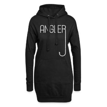 Angler - Hoodie-Kleid - Schwarz - Vorne
