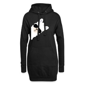 Alpaka Lama T-Shirt lustige mit Sonnenbrille - Hoodie-Kleid - Schwarz - Vorne