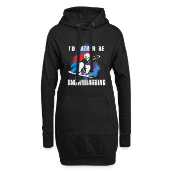 Snowboard Snowboarder Snowboarden - Hoodie-Kleid - Schwarz - Vorne