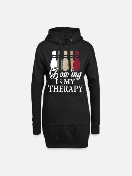 Bowling Bowling Bowling Bowling - Hoodie-Kleid - Schwarz