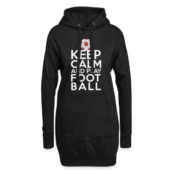 Restez calme Restez calme et jouez au football - Sweat-shirt à capuche long Femme - noir - Devant