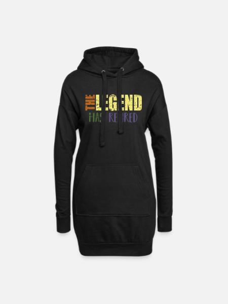 The boss goes - The legend is retiring - Hoodie Dress - black