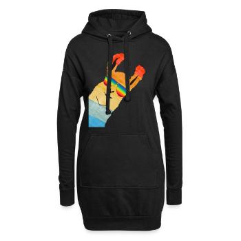 LAMA ALPAKA REGENBOGEN Gay Pride LGBDTSONNENBRILLE - Hoodie-Kleid - Schwarz - Vorne