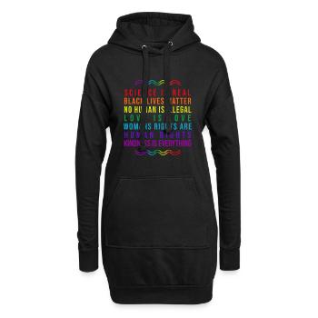 Pride Equality Gleichheit Human Rights Tee - Hoodie-Kleid - Schwarz - Vorne