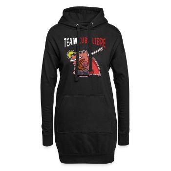 Cocktail Team Cuba Libre Longdrink Gruppe - Hoodie-Kleid - Schwarz - Vorne