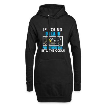 Cadeau de plongée sousmarine avec océan - Sweat-shirt à capuche long Femme - noir - Devant