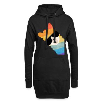 Funny Lama Alpaka Alpaca Sunglasses - Hoodie-Kleid - Schwarz - Vorne