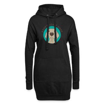 Adoptez ne faites pas de shopping - Sweat-shirt à capuche long Femme - noir - Devant