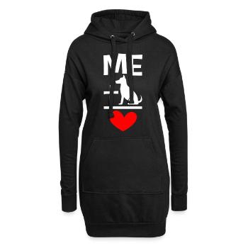 Hund und ich bestes Team Hunde Geschenkidee - Hoodie-Kleid - Schwarz - Vorne