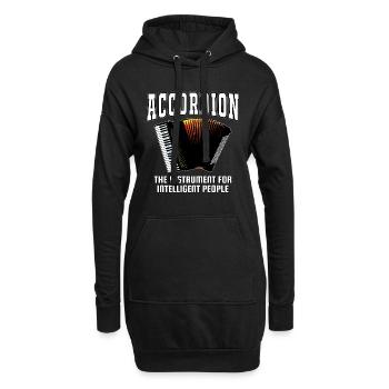 Lustiges Akkordeon Instrument Blaskapelle Geschenk - Hoodie-Kleid - Schwarz - Vorne