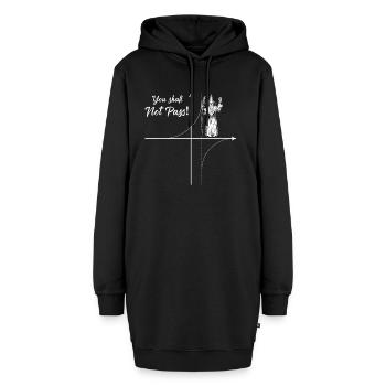 You Shall not Pass lustiges Mathe Design Lehrer - Hoodie-Kleid - Schwarz - Vorne