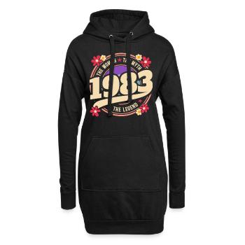 Femme 1983 La Légende 40 Ans Anniversaire - Sweat-shirt à capuche long Femme - noir - Devant