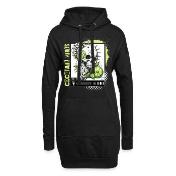 Mojito Cocktail Skull Totenkopf Caipirinha FS0219 - Hoodie-Kleid - Schwarz - Vorne