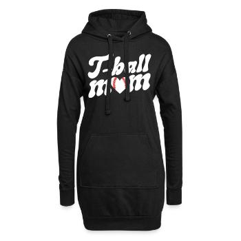 Retro Maman Joueuse De T-Ball Fan De Baseball - Sweat-shirt à capuche long Femme - noir - Devant