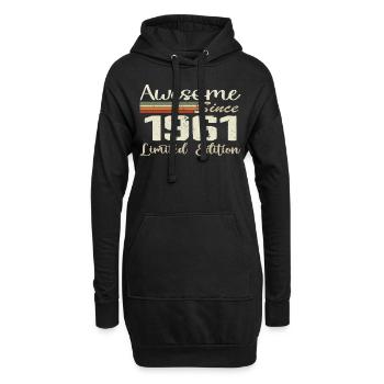 Anniversaire 63 Ans Millésime 1961 Cadeau 1961 - Sweat-shirt à capuche long Femme - noir - Devant
