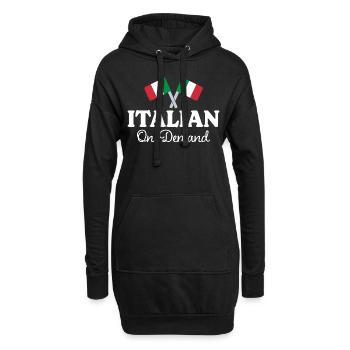 Traducteur Italien Interprète Italien - Sweat-shirt à capuche long Femme - noir - Devant