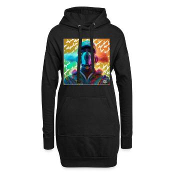 Energetic Soul - Hoodie-Kleid - Schwarz - Vorne