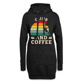Boulder Climbing Mountaineering Rock Climbing Gift - Hoodie Dress - black - Front