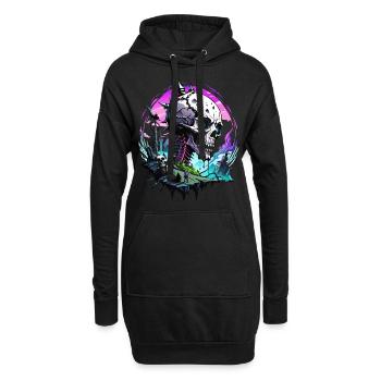 Crâne de la pègre // Skull Royaume des morts FS0081 - Sweat-shirt à capuche long Femme - noir - Devant