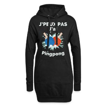 I can't I have pingpong - Hoodie Dress - black - Front