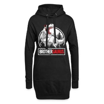 Brothersaurus - Hoodie-Kleid - Schwarz - Vorne