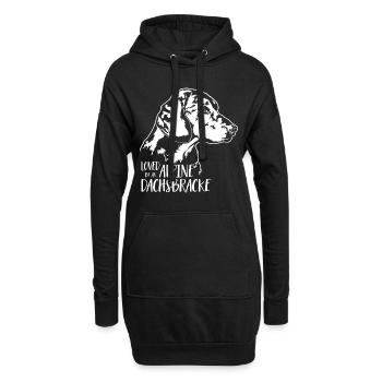 Adoré par ALPINE DACHSBRACKE chien disant Wilsigns - Sweat-shirt à capuche long Femme - noir - Devant