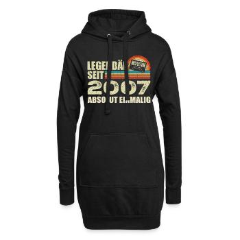 Légendaire depuis 2007 - absolument unique - Sweat-shirt à capuche long Femme - noir - Devant