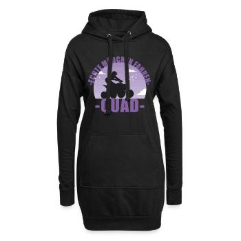 Echte Mädchen fahren Quad! Motorsport Geschenk - Hoodie-Kleid - Schwarz - Vorne