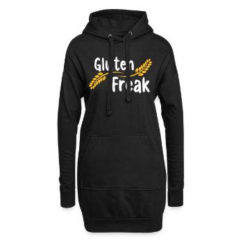 Gluten Freak - Hoodie-Kleid - Schwarz - Vorne