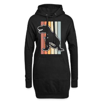 T Rex - Sweat-shirt à capuche long Femme - noir - Devant