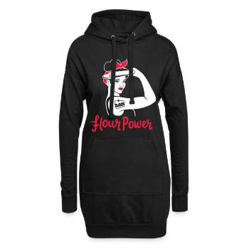Baking Women Power féminisme Boulanger féministe - Sweat-shirt à capuche long Femme - noir - Devant