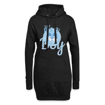 Cadeau Bébé Garçon - Sweat-shirt à capuche long Femme - noir - Devant