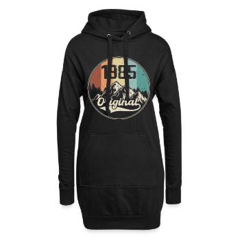 Original 1985 Geburtstagsgeschenk - 1985 - Hoodie-Kleid - Schwarz - Vorne