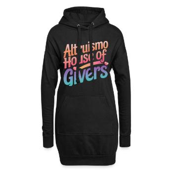 Altruismo Selbstloses Geben Gebende Schulgeist - Hoodie-Kleid - Schwarz - Vorne