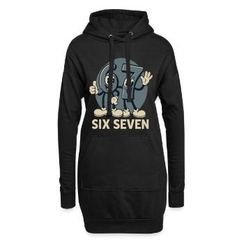 67 Six Seven 6-7 Cadeau drôle mignon - Sweat-shirt à capuche long Femme - noir - Devant