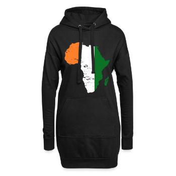 Elfenbeinküste Flagge Afrika used - Hoodie-Kleid - Schwarz - Vorne