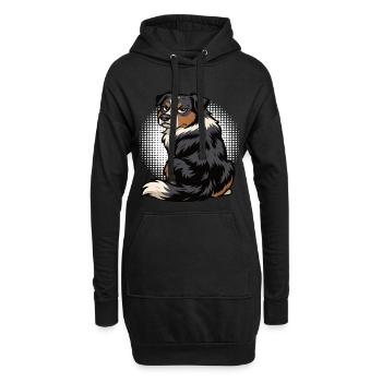 Australian Shepherd Aussie Aussiebesitzer Aussies - Hoodie-Kleid - Schwarz - Vorne