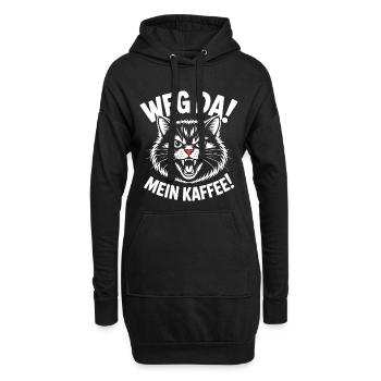 Weg da Mein Kaffee Katze - Hoodie-Kleid - Schwarz - Vorne