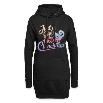 Chinchilla Chinchillas Maus - Hoodie-Kleid - Schwarz - Vorne